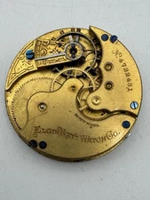 Vintage Elgin 16s 7J Grade 114 Pocket Watch Movement For Parts Or Repair