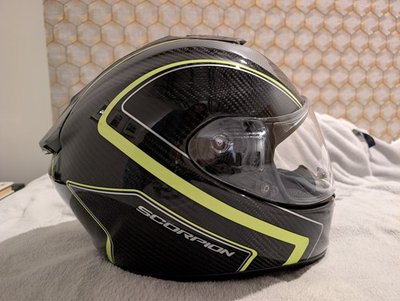 #ad Scorpion EXO ST1400 Carbon Helmet XL Hi Vis 2 Visors Pinlock NO DROPS $199.00