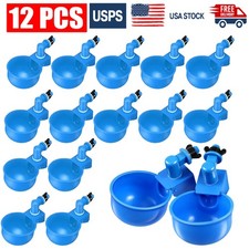 6/12x Automatic Water Cups Poultry Drinker Waterer Chicken Duck Quail Drinking