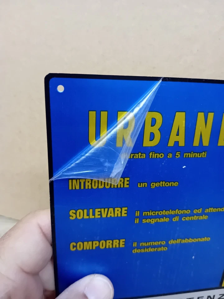 TELEFONO A GETTONI   SIP  Targa Istruzioni Nuova Fondo Magazzino  - Immagine 2 di 4