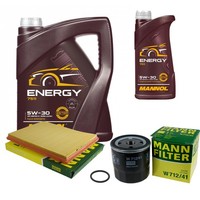 Mann Inspektionspaket 6L Mannol Energy 5W-30 FüR Opel Astra F Caravan 1.7 TD