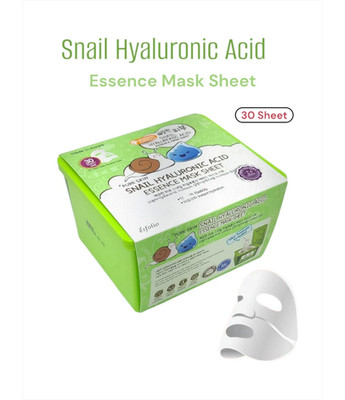 Esfolio 10 Snail Hyaluronic Acid Essence Mask Sheet 30 Pack Korean K-Beauty NEW