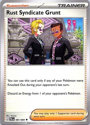 Rust Syndicate Grunt 081/084 Uncommon Pitch Black Pokemon Near Mint