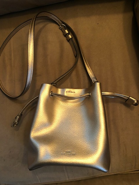 coach derby tote rose gold