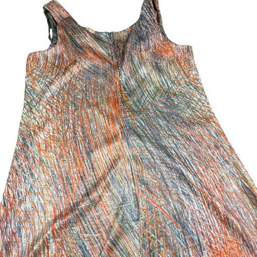 Vestido recto vintage años 60 sin mangas estampado floral etiqueta ILGW - Imagen 6 de 7