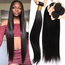4 Bundles Brazilian Indian Virgin Human Hair Extensions Weave Weft Straight 400g