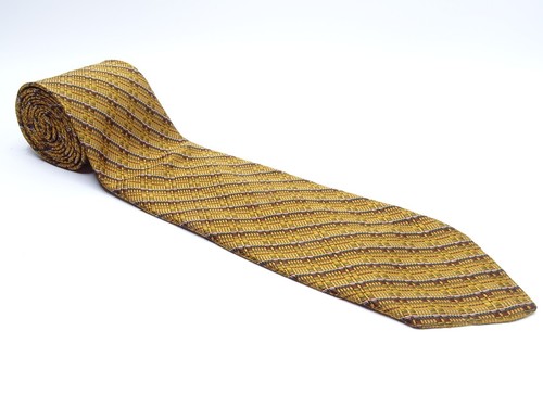 Vintage Style ROBERT TALBOTT Landin &Landin Tweed Look Hand Sewn Luxury Silk Tie - Picture 2 of 8