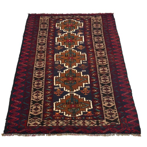 Traditional Handmade Afghan Area Wool Rug Carpet Tribal Rugs 2'10x4'10 ft G19040 - Picture 2 of 8
