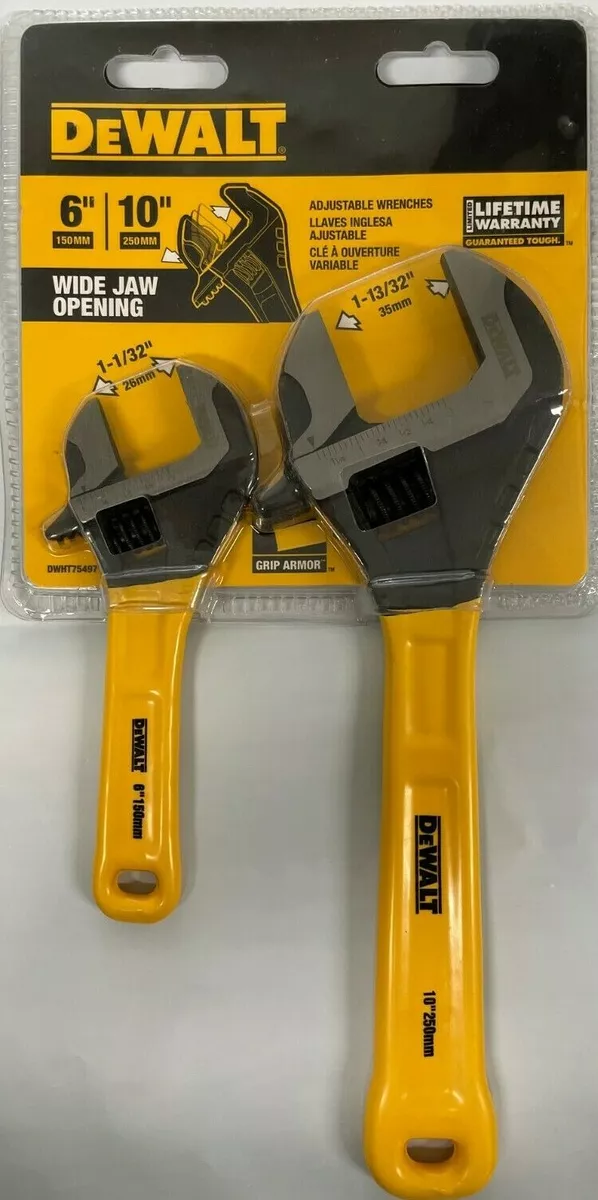 DeWalt DWHT75497 Adjustable Wrench Set of 2 Pack
