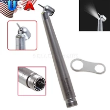 Dental 45 Degree LED High Speed Handpiece Self-Power Oral Surgery Turbine 2Holes