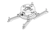 Peerless Industries PRS-UNVW Projector Mount with Spider Adapter (White)
