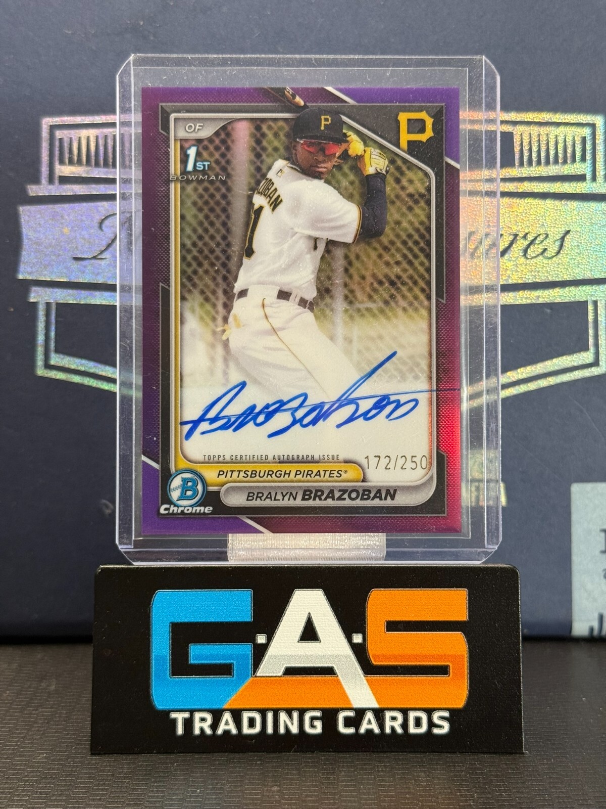 2024 Bowman Chrome Bralyn Brazoban Prospect Purple Refractor Auto /250 #CPA-BB