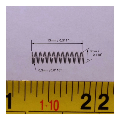Compression Springs 100ea/SUS/0.0118"WD/0.118"OD/0.511"FL/YUHAN SPRING/Y605 - Picture 2 of 5