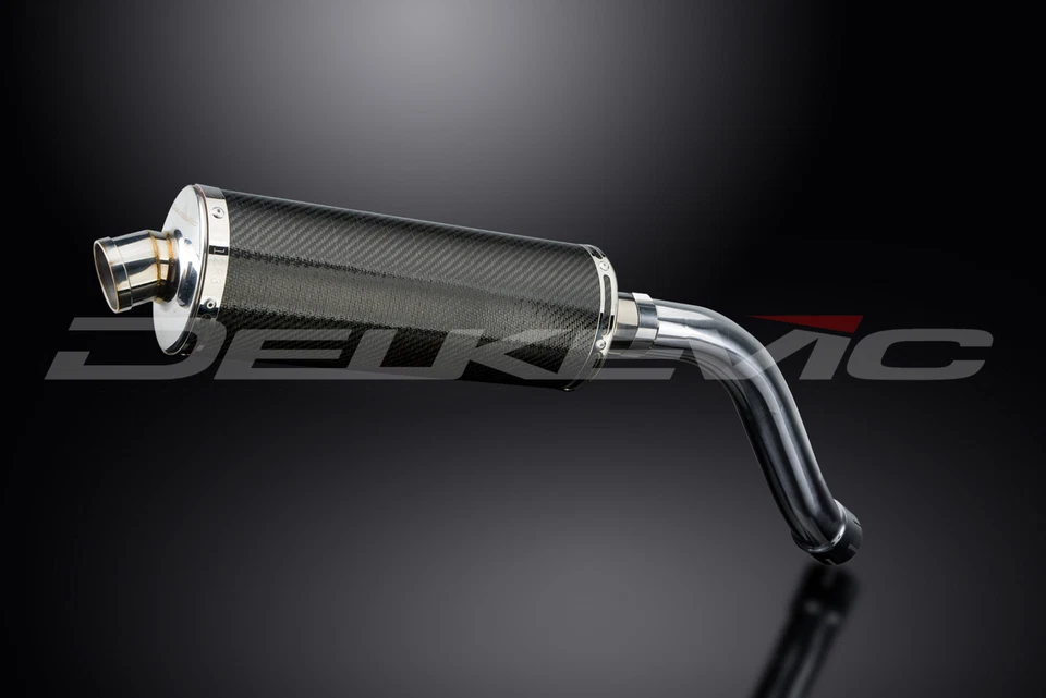 Kit silenciador escape carbono ovalado 14" deslizable Suzuki SV650 2003-2012 Foto 3 de 4