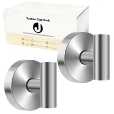 Suction Cup Hooks for Shower, Heavy Duty Wreath Door Hanger, Towels Robes Bat...