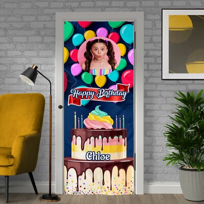 Party Deko - Streutorte - Türbanner mit Foto & Text personalisiert
