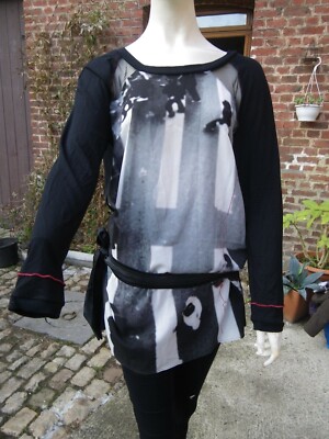 Tunique Femme LMV (La Mode Est à Vous) Modèle CITY - Taille 36/38, Noir, Neuve Sans étiquette