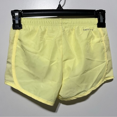Nike Dri-FIT Tempo Girls Athletic Shorts Lined Size 6X  NWT Color Citron Tint - Picture 3 of 5