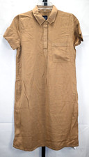 GAP Short Sleeve Shirt Dress Size XS Brown/Tan NWT 100% Lyocell RN#137013