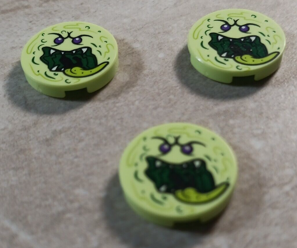 New LEGO Monster Face Big Mouth Lot of 3 Alien Head Ghoul Slime