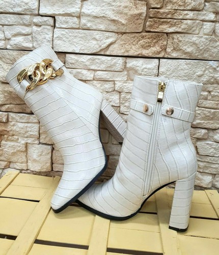 STIVALETTI DONNA BEIGE 5885 STIVALI DONNE CON CATENA RAGAZZE INVERNO 2021  2022 | eBay