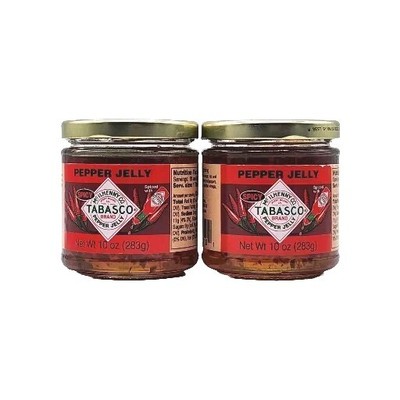 Tabasco Brand Pepper Jelly, 10 Ounces Each, Spicy Lot Of 2 Jars