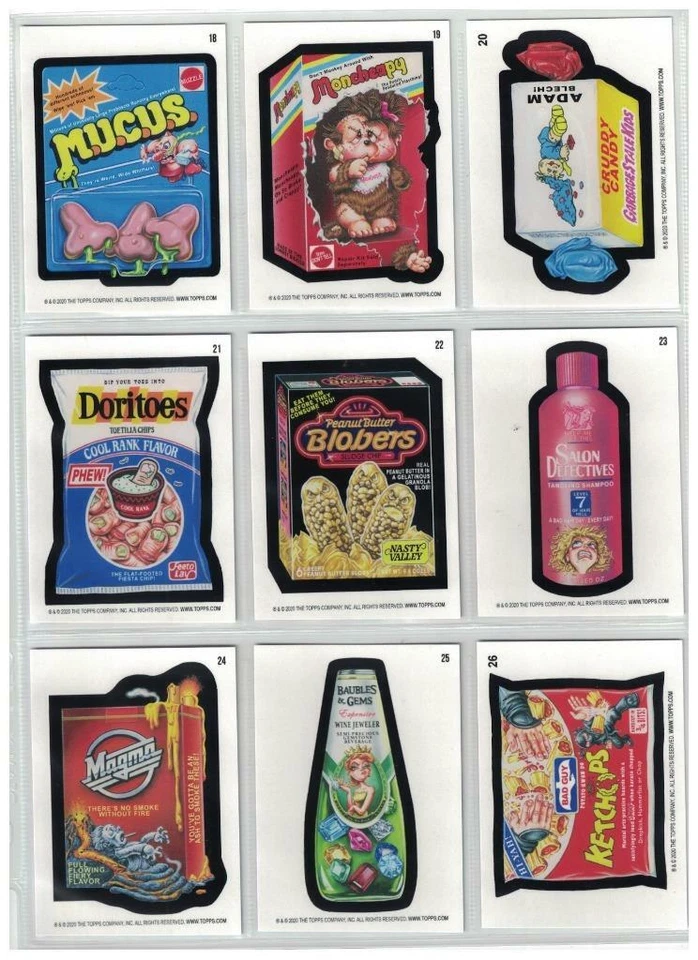 2020 WACKY PACKAGES OLD SCHOOL SERIES 9 COMPLETE SET OF 31 CARDS - Image 3 of 4