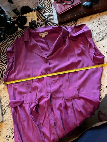 Hot Pink silk above knee Chemise  Casual dress - Picture 4 of 8