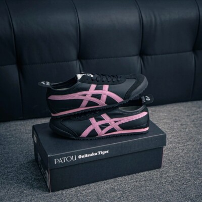 Onitsuka Tiger Mexico 66 Black/Pink Classic Unisex Sneaker 1183C380-001