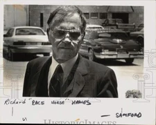 1989 Press Photo Richard "Race Horse" Haines, Texas - sax33963