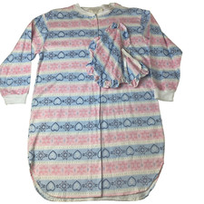 Vintage Amanda Stewart Country Flannel Nightgown 100 Cotton Womens L Hearts NOS