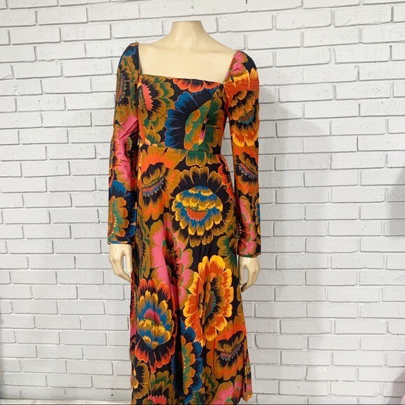 Farm Rio Women's Flowers Midi Dress - Size Small | eBay