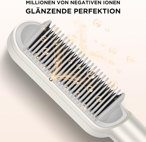 PARWIN PRO BEAUTY 2 in 1 spazzola lisciante agli ioni anti-crespo 150-210℃ - Foto 3 di 13