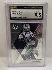 2020 Mosaic Ceedee Lamb Rookie Card RC #207 CSG 9.5 MINT+ Dallas Cowboys NFL. rookie card picture