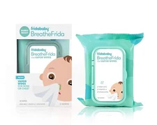 New Fridababy BreatheFrida The Vapor Wipes For Nose or Chest 30 Wipes-Aloe Vera