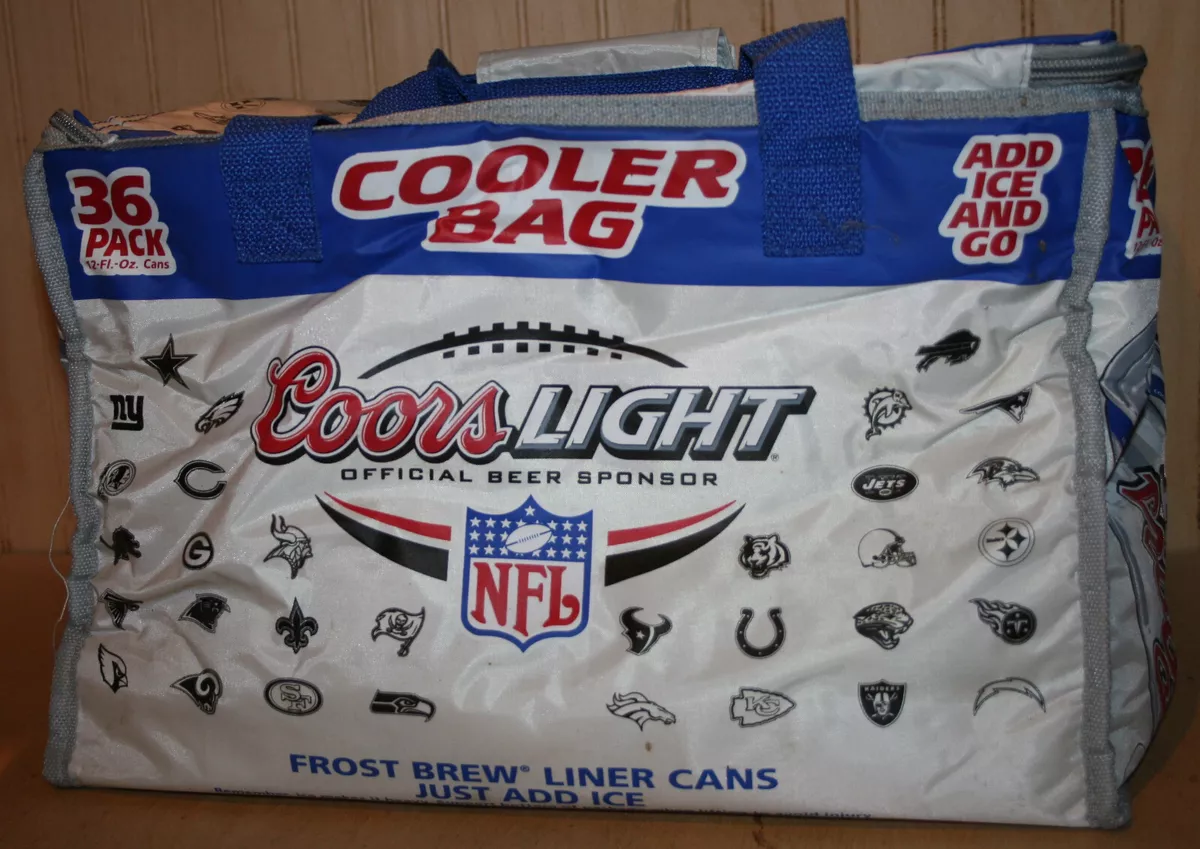 COORS LIGHT 2006 NFL Beer Case Cooler Bag w Handle Strap Empty HOLDS 36 CANS