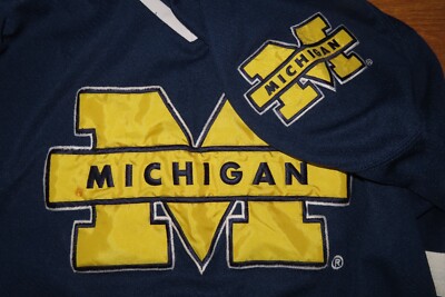 Vintage Starter MICHIGAN WOLVERINES (MED) Hockey Jersey w Twilled