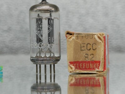 1x ECC82 12AU7 smooth NEW in Box Telefunken Röhre Tube Roe-V-10 NOS Testet