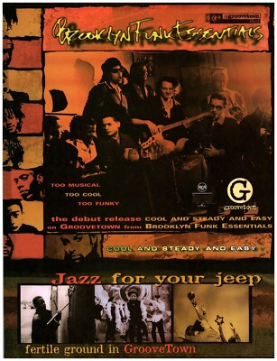 1995 Groove Town Records Print Ad, Brooklyn Funk Essentials Jazz For Your Jeep