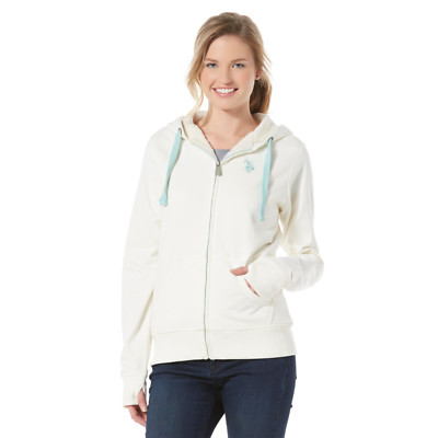 Womens Ladies USPA US Polo Assn Sherpa Fur Fleece Hoody Hoodie Jacket New
