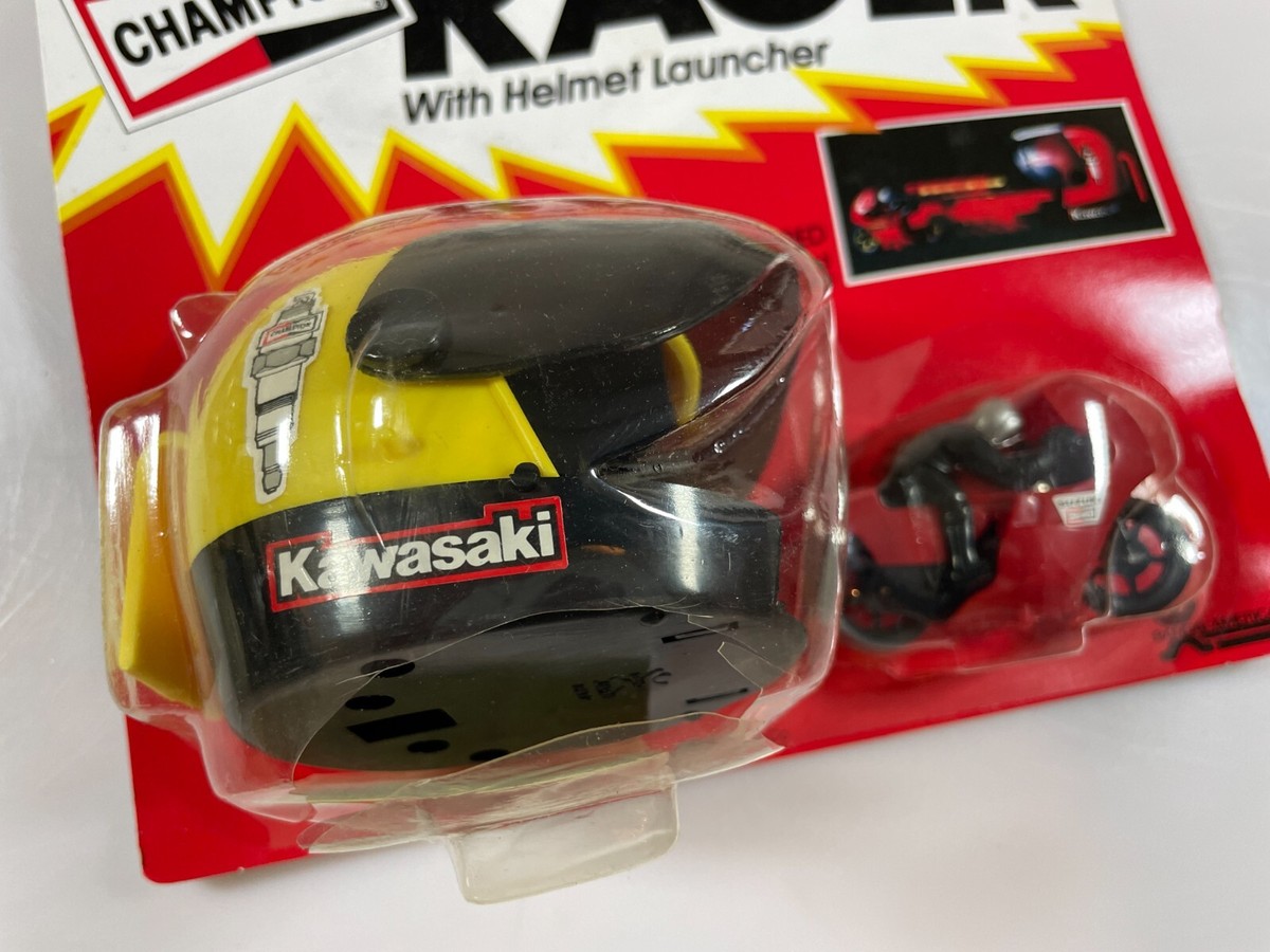 Champions Racer Kawasaki Motorcycle Yellow Helmet Cycle Toy