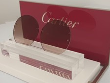 Original Cartier Replacement Lenses CT 0009RS Brown gradiente