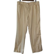 LAUREN Ralph Lauren Cream Linen Blend Old Money Womens Pants Sz 14