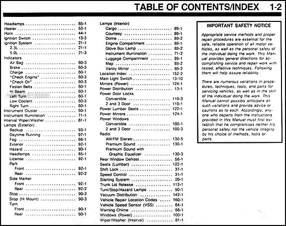 1992 Ford Mustang Electrical and Vacuum Troubleshooting Manual Wiring Book - Image 3 of 3