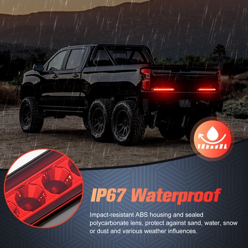 2 Red 6" Oval Trailer Lights 10 LED Stop Turn Tail Truck Sealed Grommet Plug DOT - Bild 19 von 51