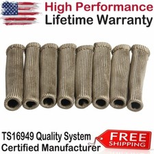 Set Of 8 Titanium 2500 Spark Plug Wire Boots Heat Shield Protector Sleeve Sbc