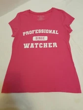 PROFESSIONAL BINGE WATCHER Novelty Tee Womens XL