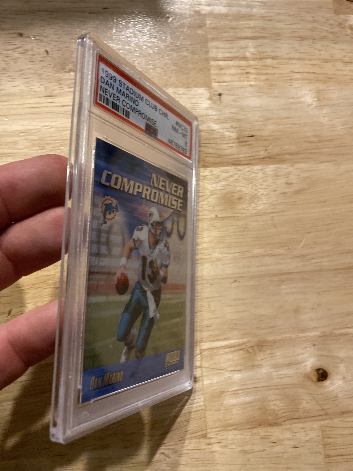 Dan Marino PSA 8 Topps Stadium Club Chrome Vintage Football Card 1999 Dolphins view 7