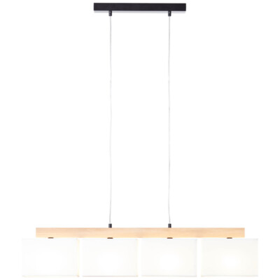 Brilliant 99441/35 Rayan Pendel Hänge Decken Leuchte Lampe 4-flg eiche Holz/weiß
