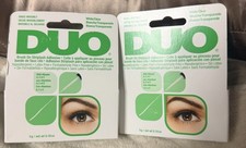 TWO(2)Duo Brush on Striplash Adhesive white/clear for Strip Lashes (5g) 